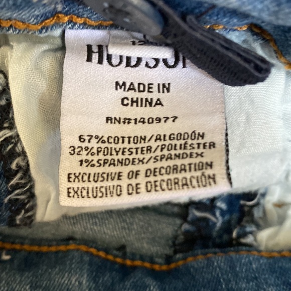 Girls Hudson Roll Cuff Short Stretch Denim Blue 12 NWT - Picture 7 of 7